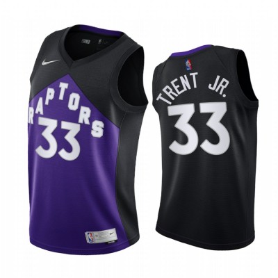 Toronto Raptors #33 Gary Trent Jr. Purple Youth NBA Swingman 2020-21 Earned Edition Jersey